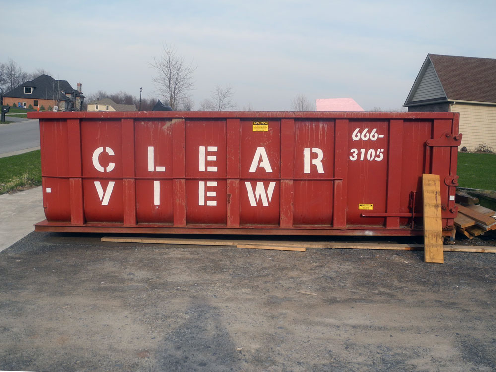 Clear View dumpster in Rochester, New York
