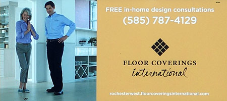 Graffiti on ad at 14th hole of Durand Eastman 