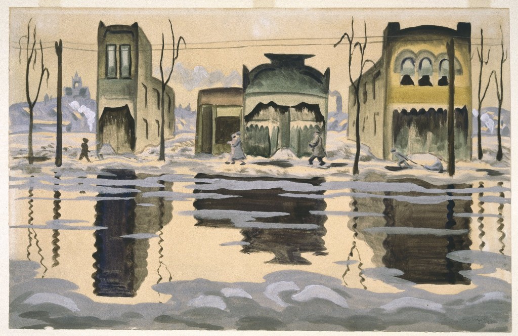 Charles Birchfield "February Thaw" watercolor 1920