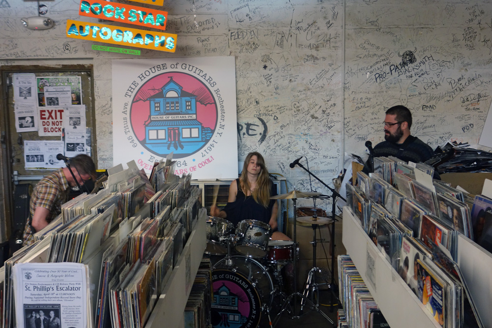 Band at House of Guitars on Record Store Day 2015