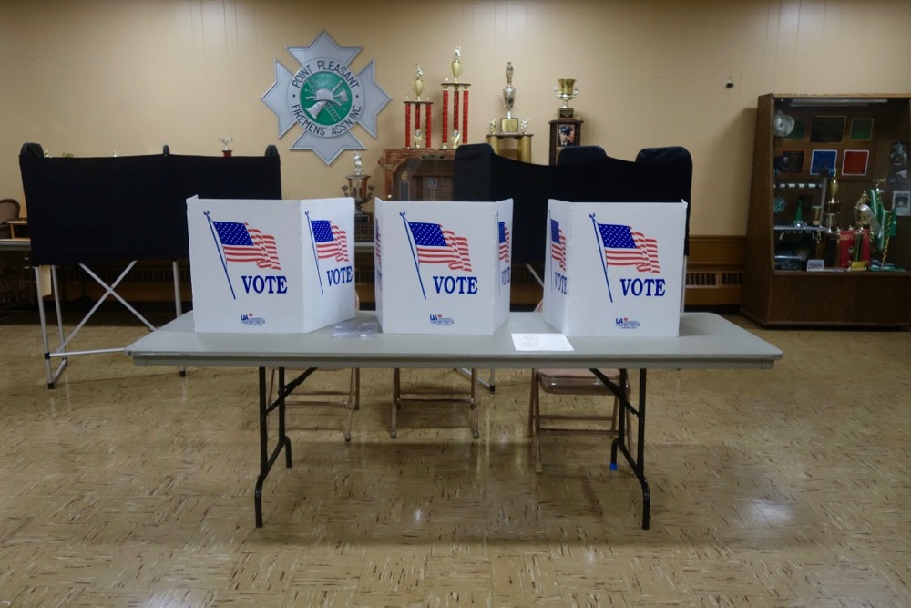 Voting booths at Point Pleasant Fire House in Rochester New York