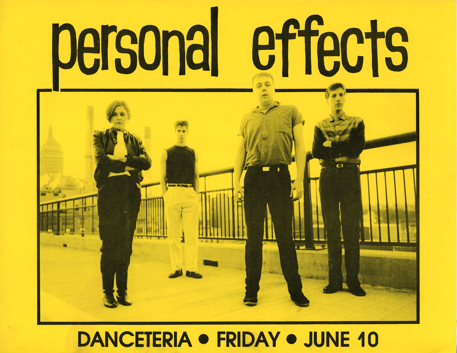 Poster for Personal Effects at Danceteria in New York City 06.10.1983