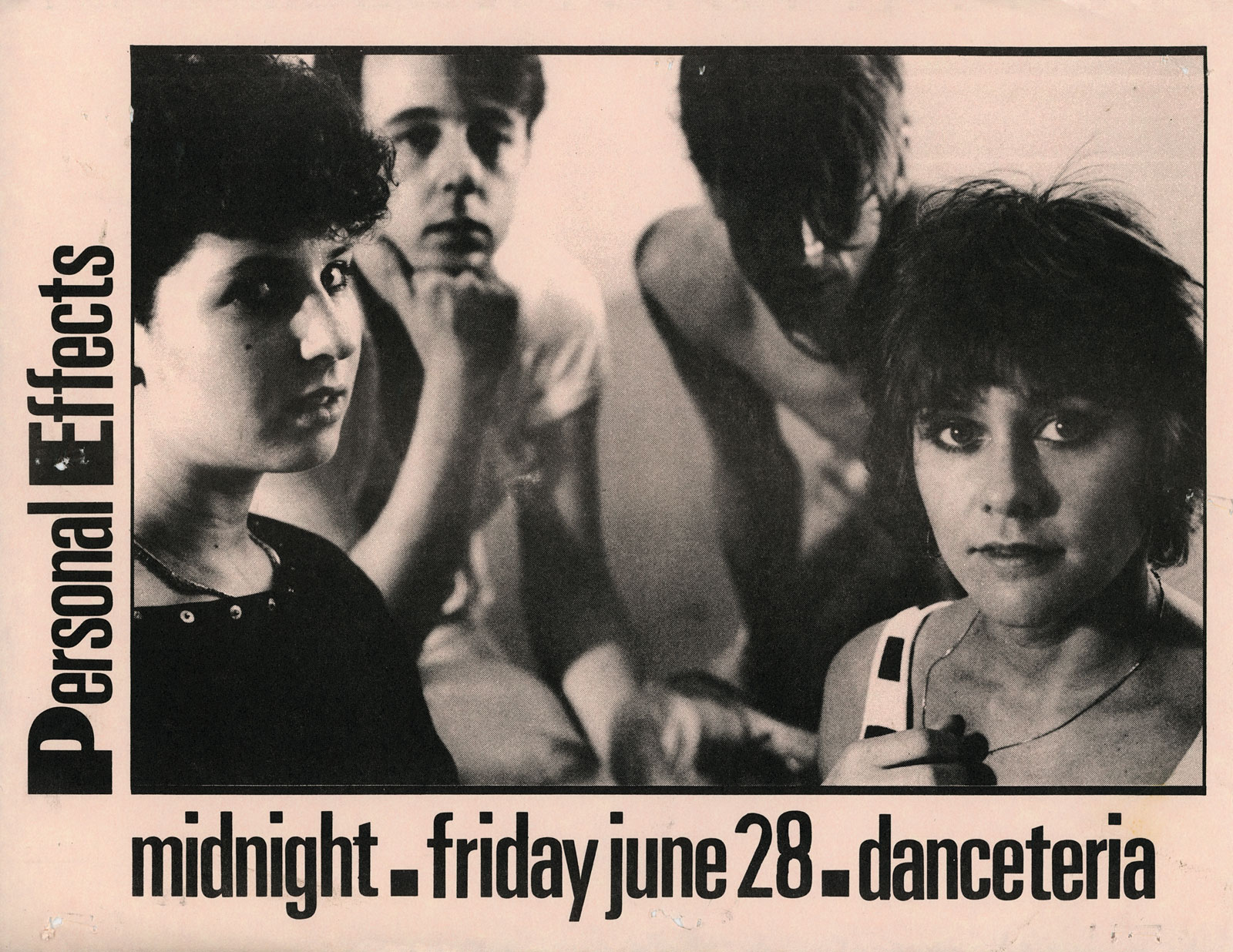 Poster for Personal Effects at Danceteria in New York City 06.28.1985