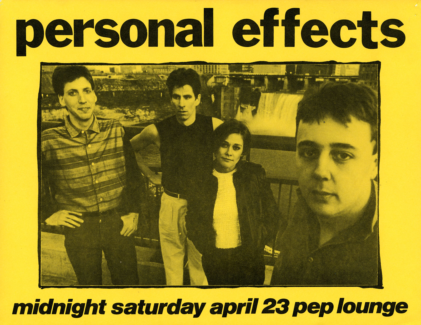 Poster for Personal Effects at Peppermint Lounge in New York City 04.23.1983