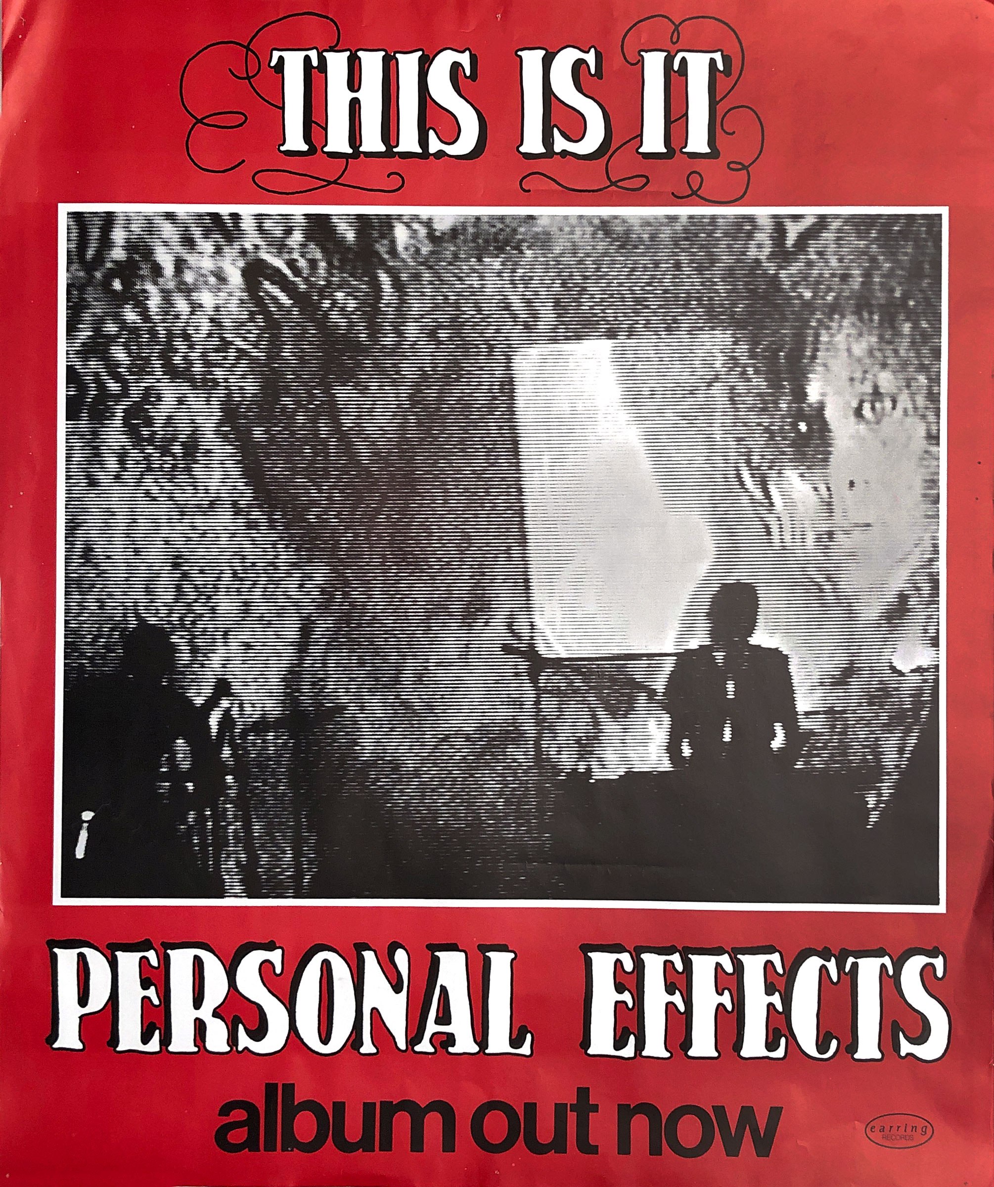 Promotional poster for Personal Effects LP "This Is It" on Earring Records
