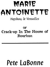 Marie Antonette title page