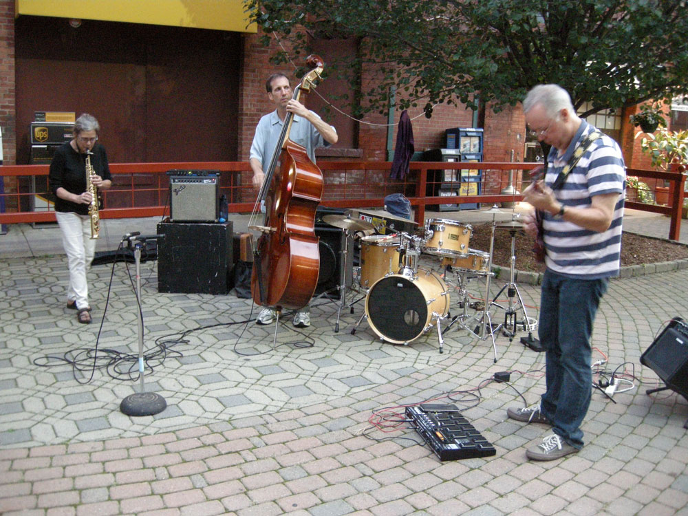 Margaret Explosion with Bernie Heveron on bass at the Village Gate Courtyard