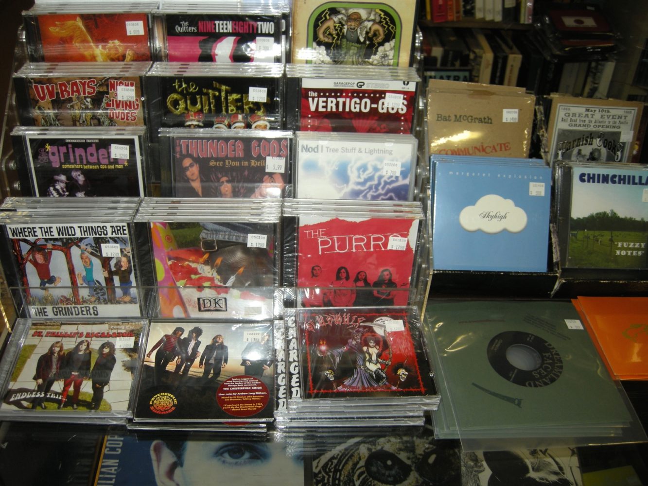 Local records section at Bop Shop Records in Rochester, New York