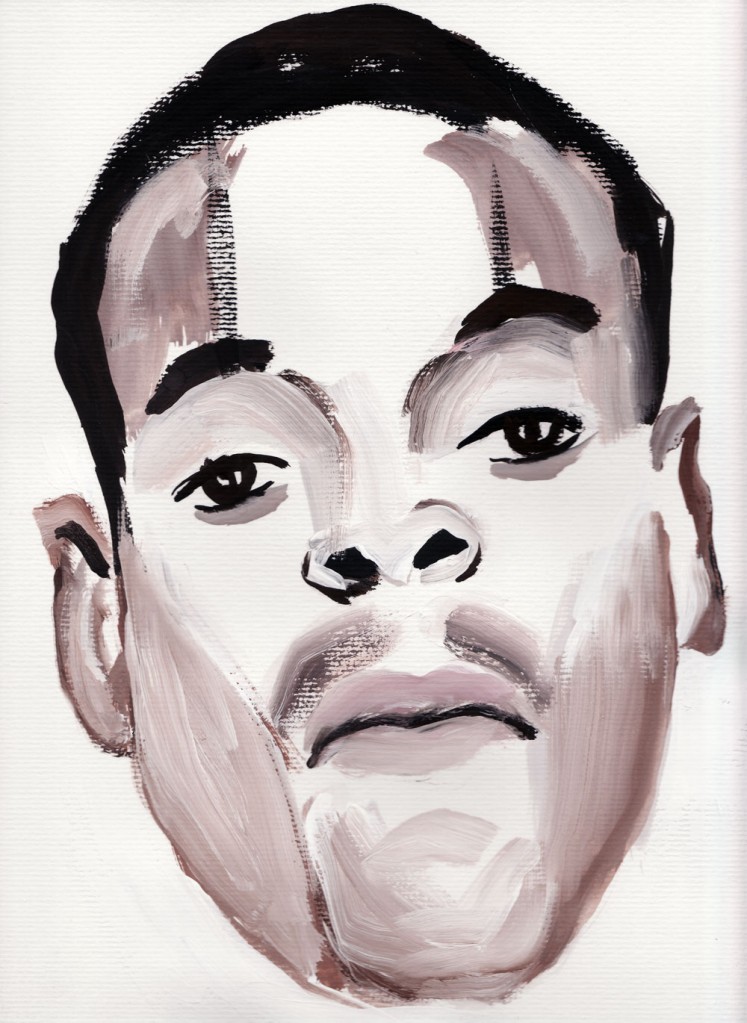 Paul Dodd Crime Face - watercolor 2010