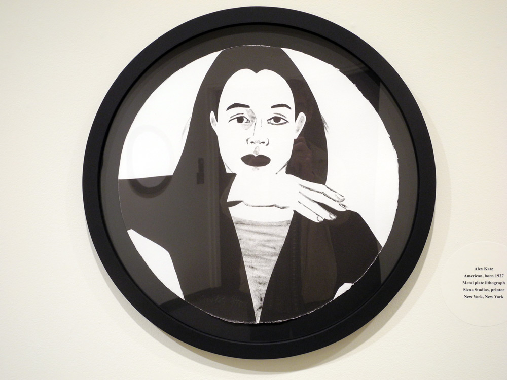 Alex Katz print from "Self Portrait in a Convex Mirror" at Memorial Art Gallery in Rochester, NY