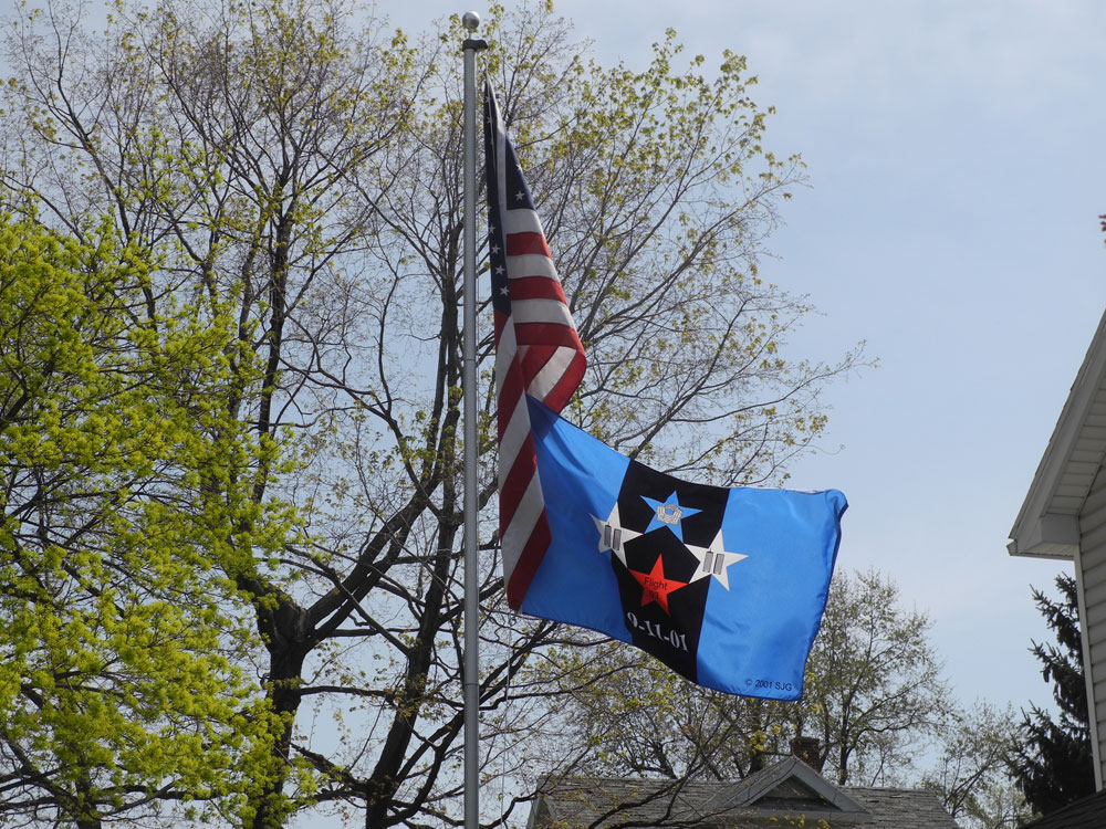 9-11 flag on Culver Road, Rochester, New York