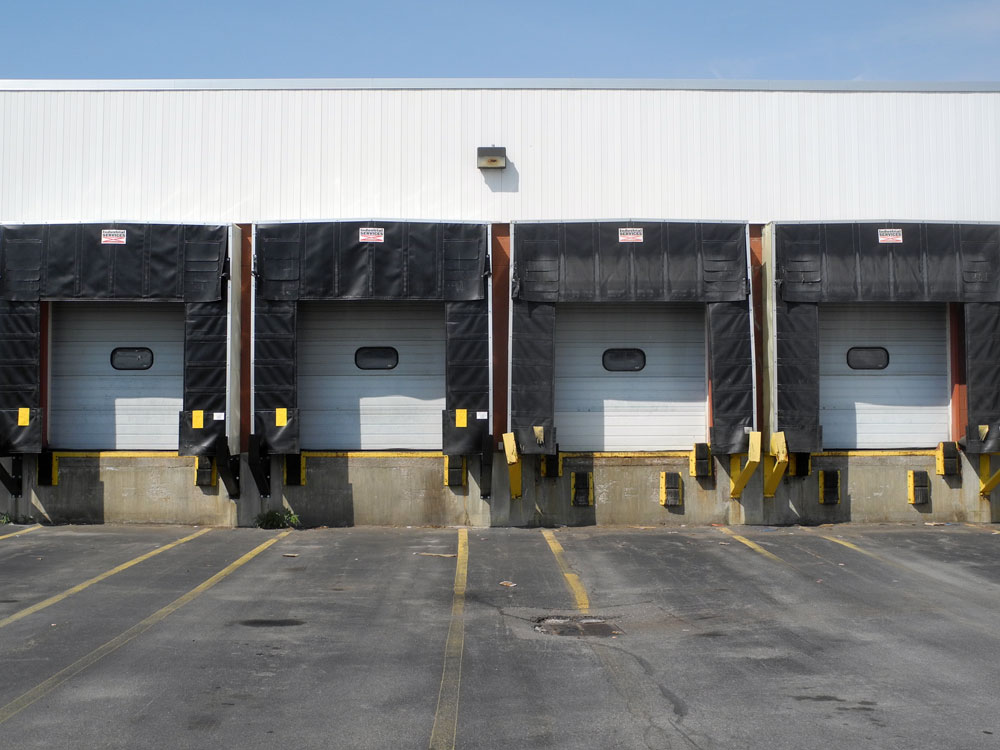 Loading docks on Mushroom Boulevard in Rochester, New York