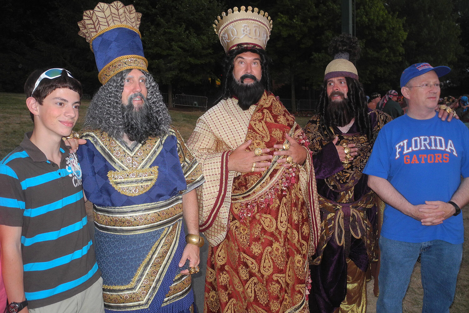 Three Wise Men with visitors at Hill Cumorah Pagent 2012