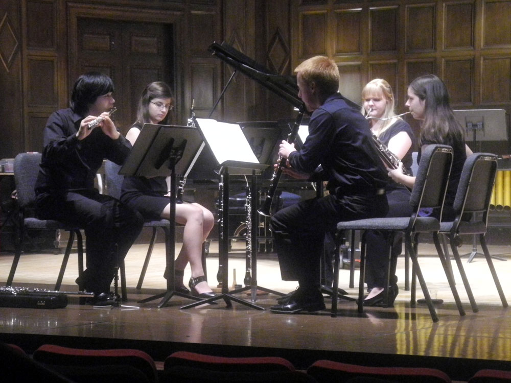 Ossia performing Ligeti's "Ten Pieces for Wind Quartet" ay Kilbourn Hall in Rochester, New York
