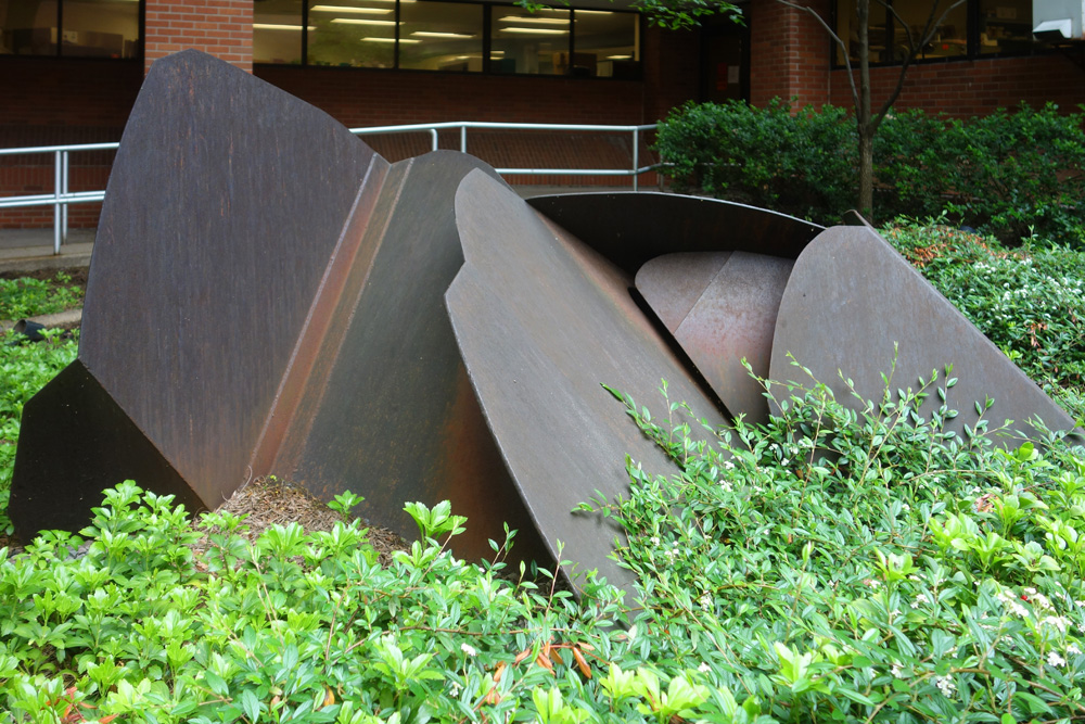 Fred Lipp sculpture entitled Omnipresent 1983 in the Marion M. Whitbeck Garden at Rochester General Hospital