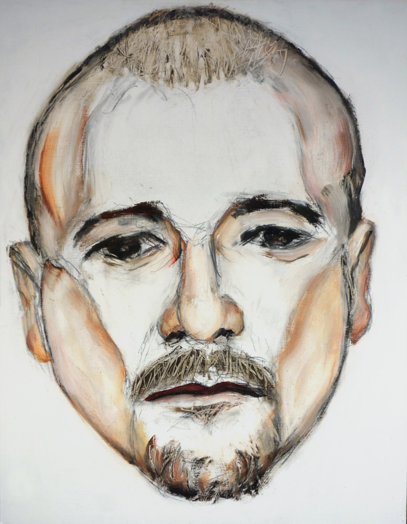 Model from Crime Page 2015 oil on board by Paul Dodd