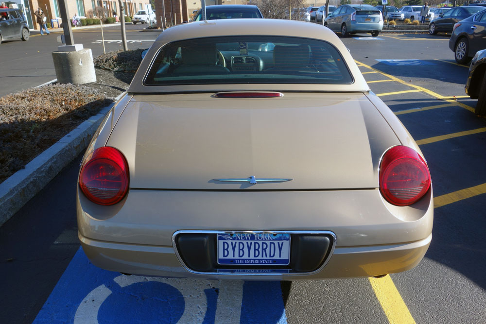 T-Bird in doctors office parking lot, Rochester, New York