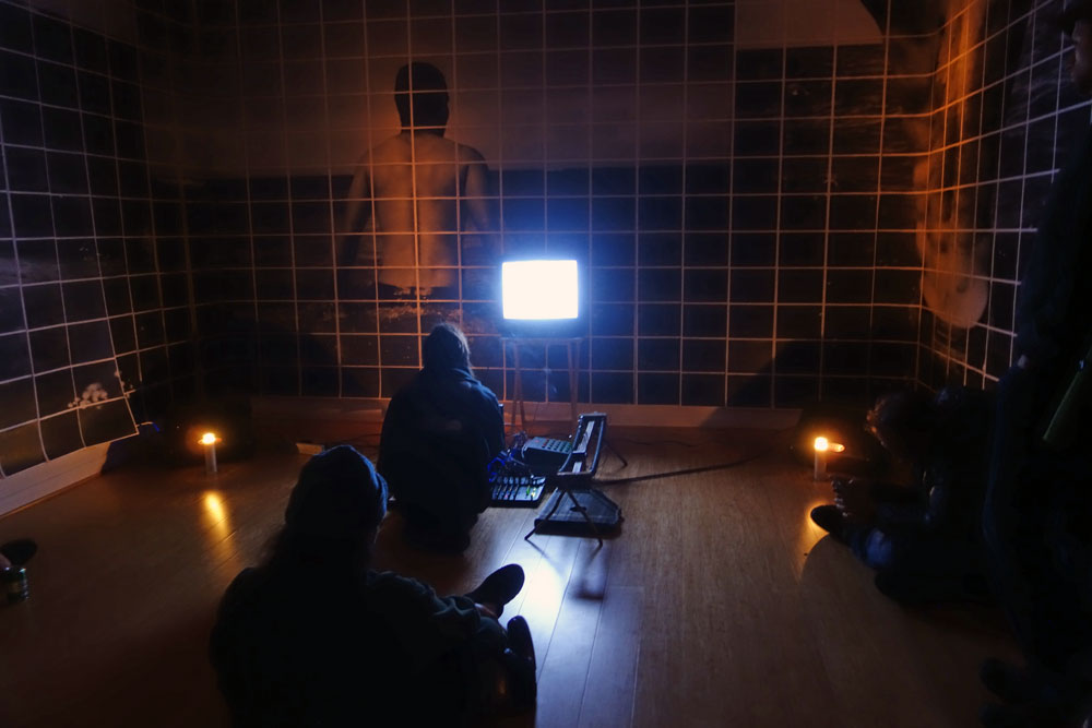 Audio-Visual performance at Axom Gallery in Rochester, New York