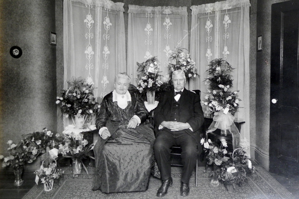 Ma and Pa Tierney photographed on their fiftieth wedding anniversary