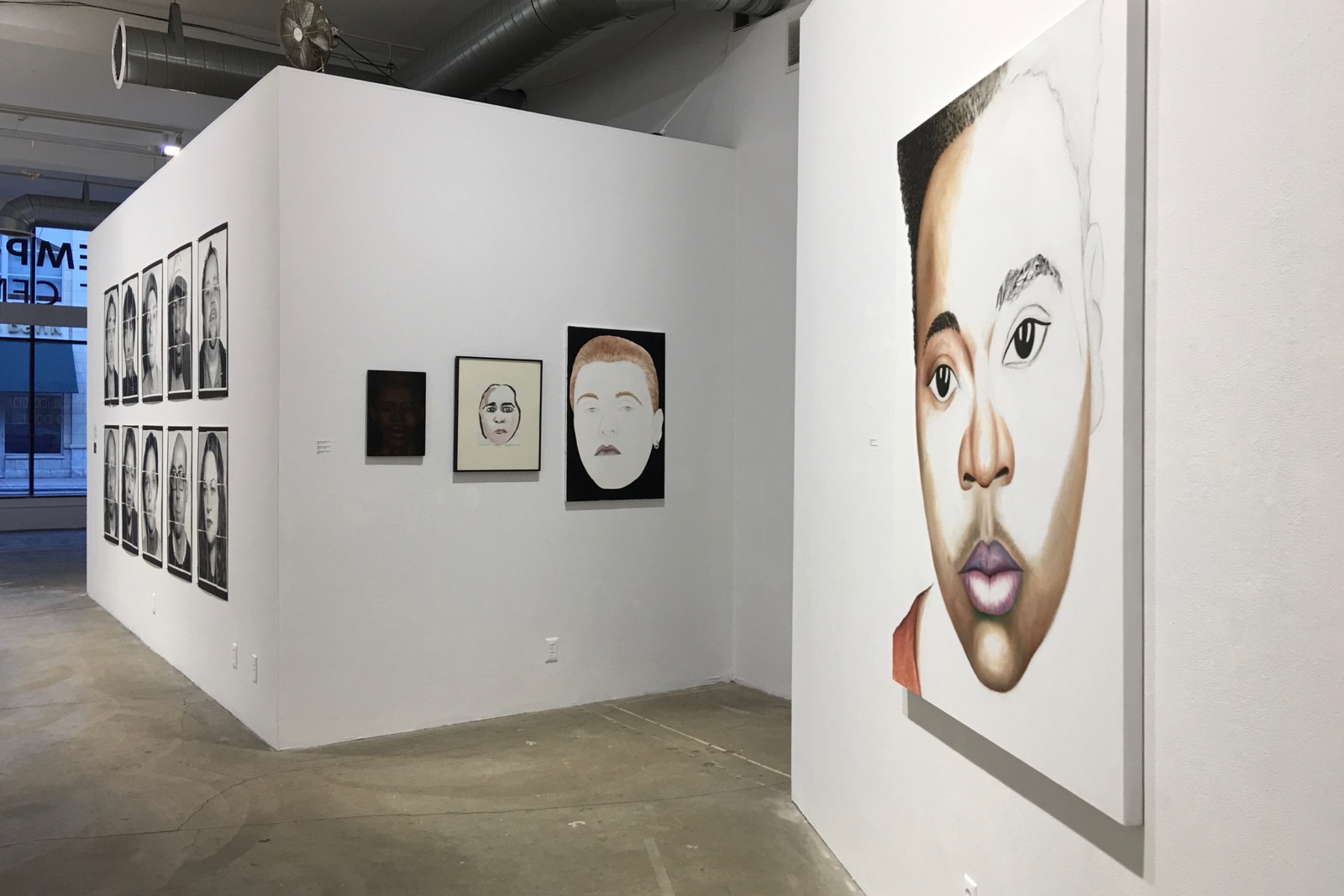 Installation view of "Witness - Paul Dodd, Leo Dodd" at Rochester Contemporary 2017