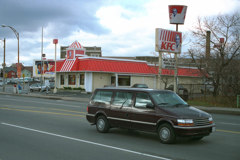 26. Kentucky Fried Chicken, East Main Street, Rochester. Source photo for Paul Dodd "Passion Play" 1999.