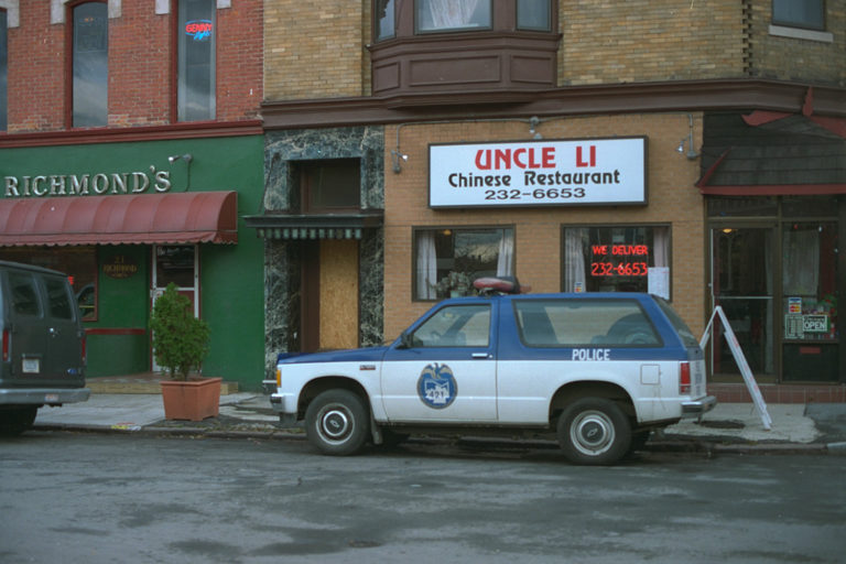 27. Richmonds, Uncle Li, East Main Street, Rochester. Source photo for Paul Dodd "Passion Play" 1999.