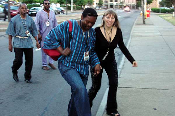 Saskia Laroo on the street at the 2007 Rochester International Jazz Festival