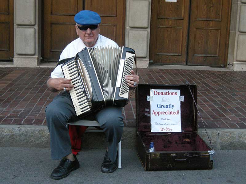 Pesky accordion player at the 2008 Rochester International Jazz Festival