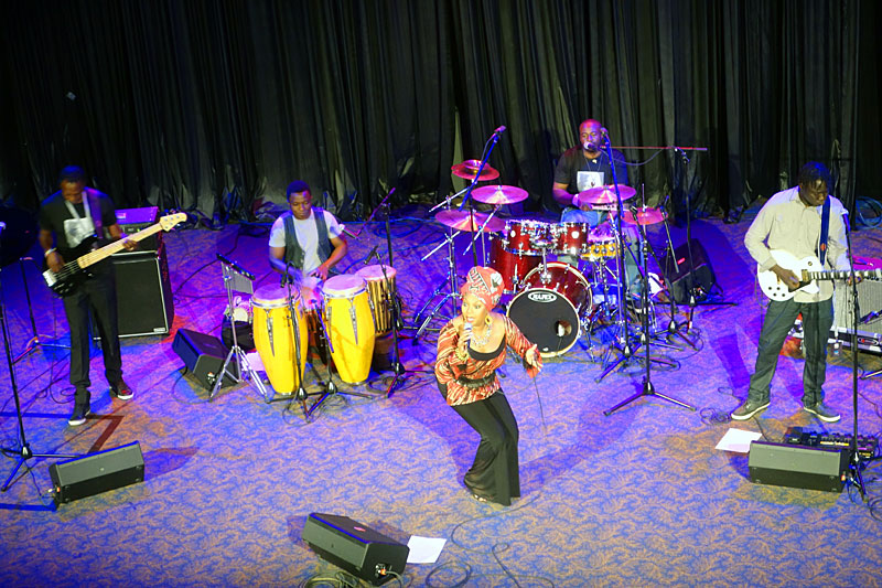 Lorraine Klaasen performing at the 2014 Rochester International Jazz Festival