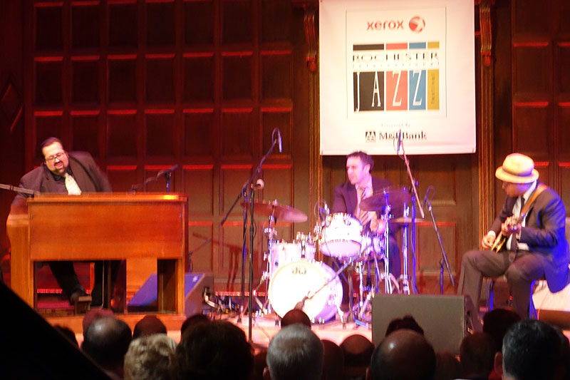 Joey DeFrancesco Trio performing at the 2014 Rochester International Jazz Festival