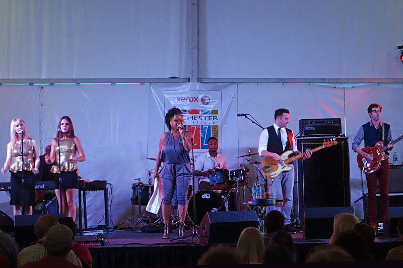 Cyndi Cain performing at the 2014 Rochester International Jazz Festival