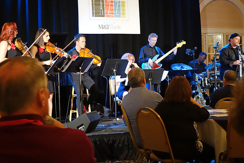 Kent Sangster Obsessions Octet performing at the 2016 Rochester International Jazz Festival