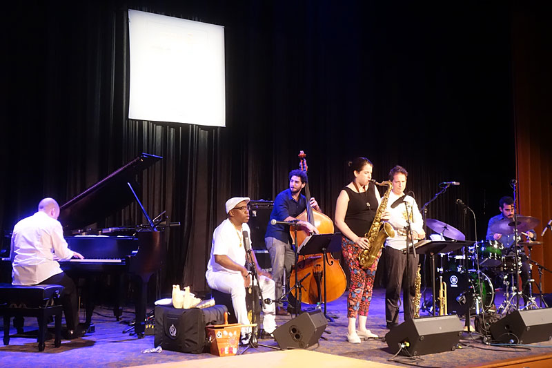 Gabriel Alegria Afro-Peruvian Sextet performing at the 2017 Rochester International Jazz Festival