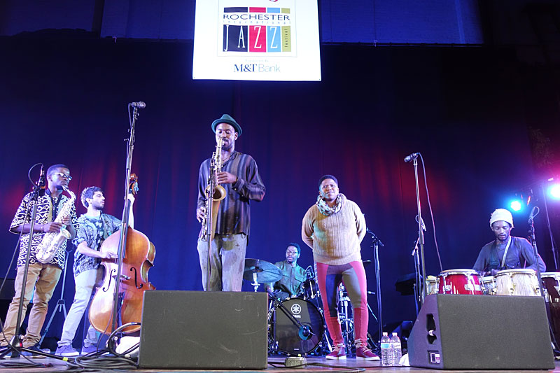 Shabaka & the Ancestors performing at the 2017 Rochester International Jazz Festival