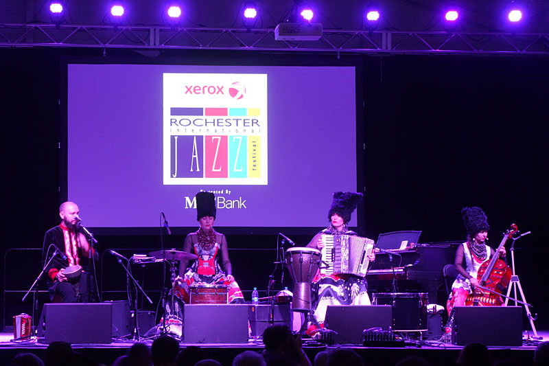 Dakha Brakha performing at the 2017 Rochester International Jazz Festival
