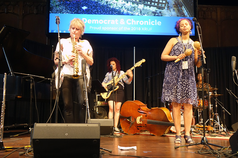 Jane Bunnett performing at the 2018 Rochester International Jazz Festival