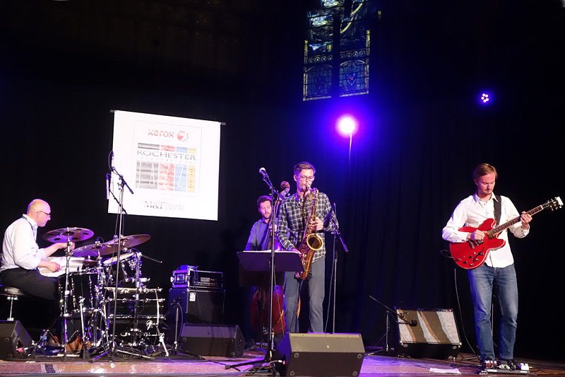 Partikel performing at the 2018 Rochester International Jazz Festival