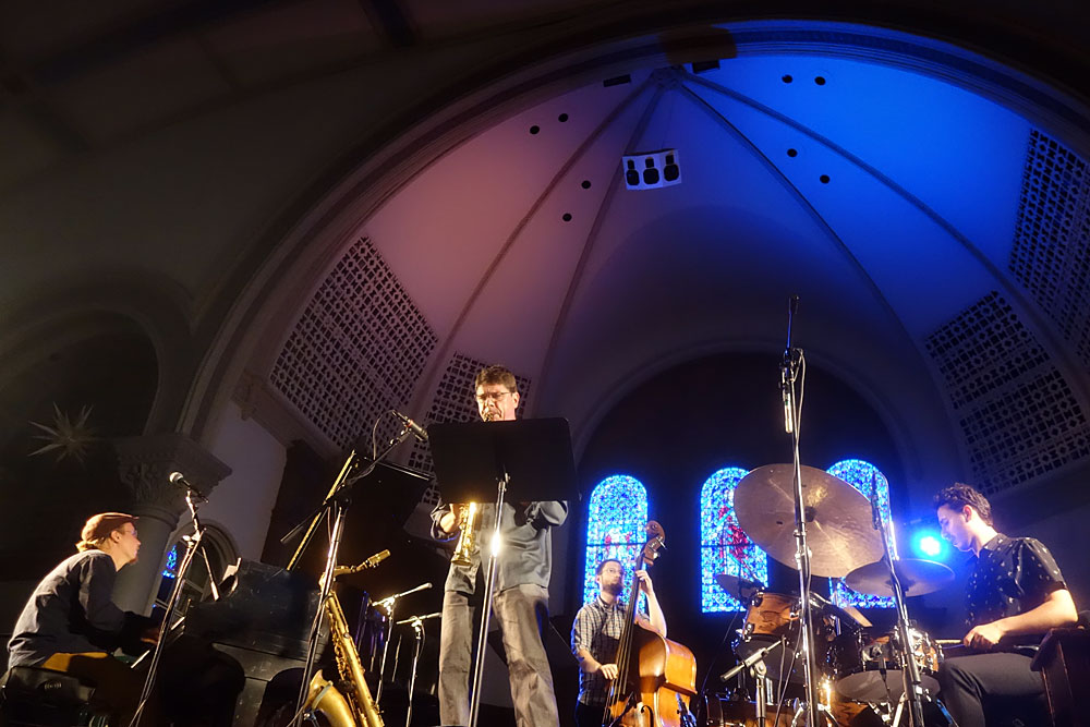 Tuomo Uusitalo Quartet performing at the 2019 Rochester International Jazz Festival