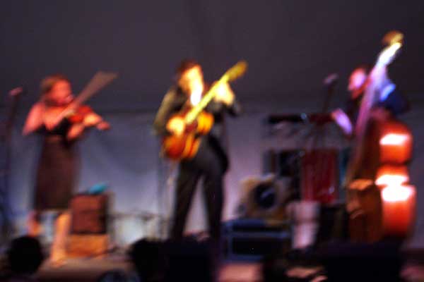 Hot Club of Cowtown performing at the 2004 Rochester International Jazz Festival