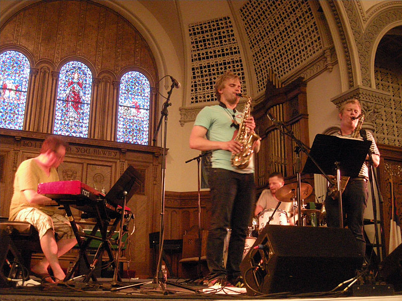 Mikko Innanen Innkvistio performing at the 2010 Rochester International Jazz Festival