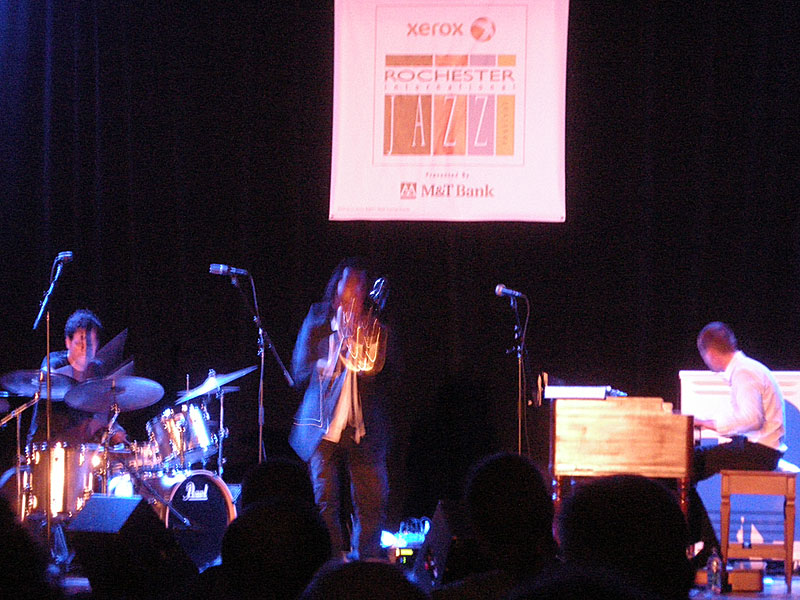 Dennis Rollins Velocity Trio performing at the 2010 Rochester International Jazz Festival