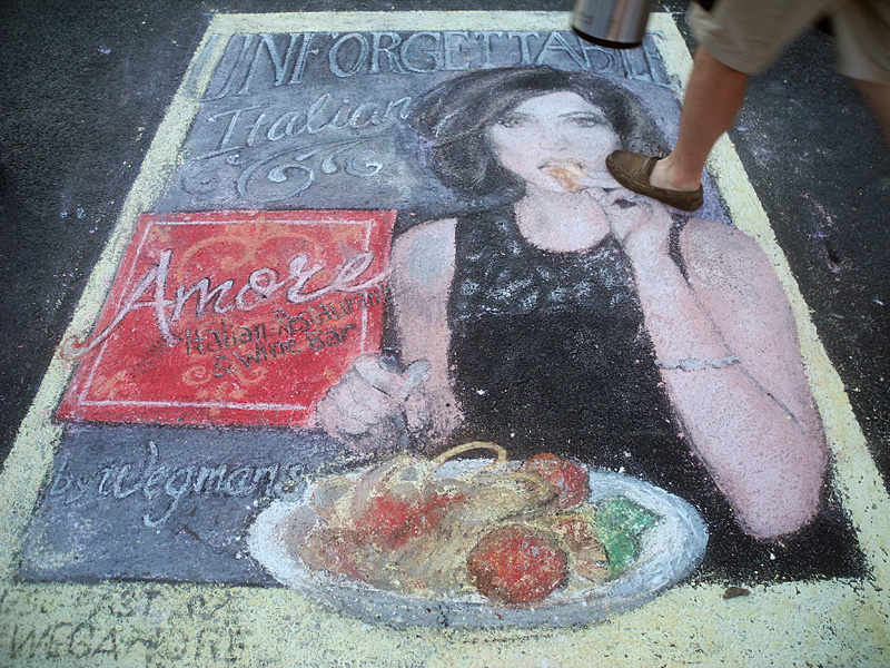 Amore Chalk Drawing at the 2013 Rochester International Jazz Festival