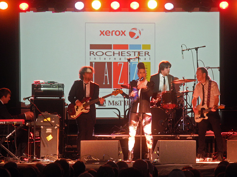 Robin McKelle & The Flytones performing at the 2013 Rochester International Jazz Festival