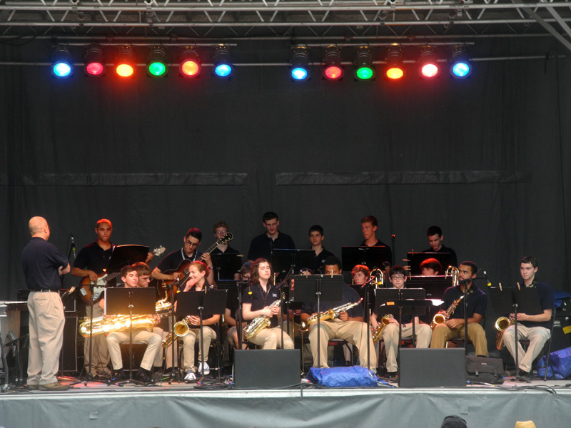 Brighton HS Jazz band performing at the 2013 Rochester International Jazz Festival
