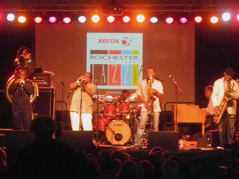 Dirty Dozen Brass performing at the 2013 Rochester International Jazz Festival
