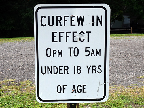 Curfew sign
