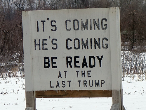 At the Last Trump or At Last The Trump sign