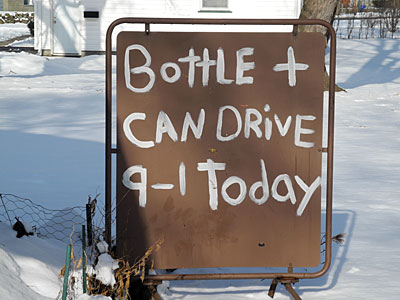 Bottle Can Drive Sign