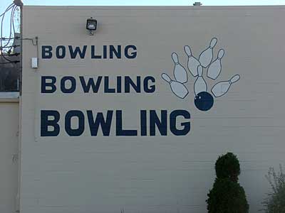 Bowling Sign