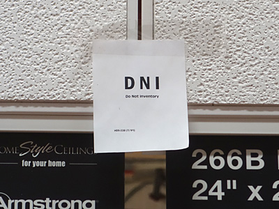 DNI Do Not Inventory sign